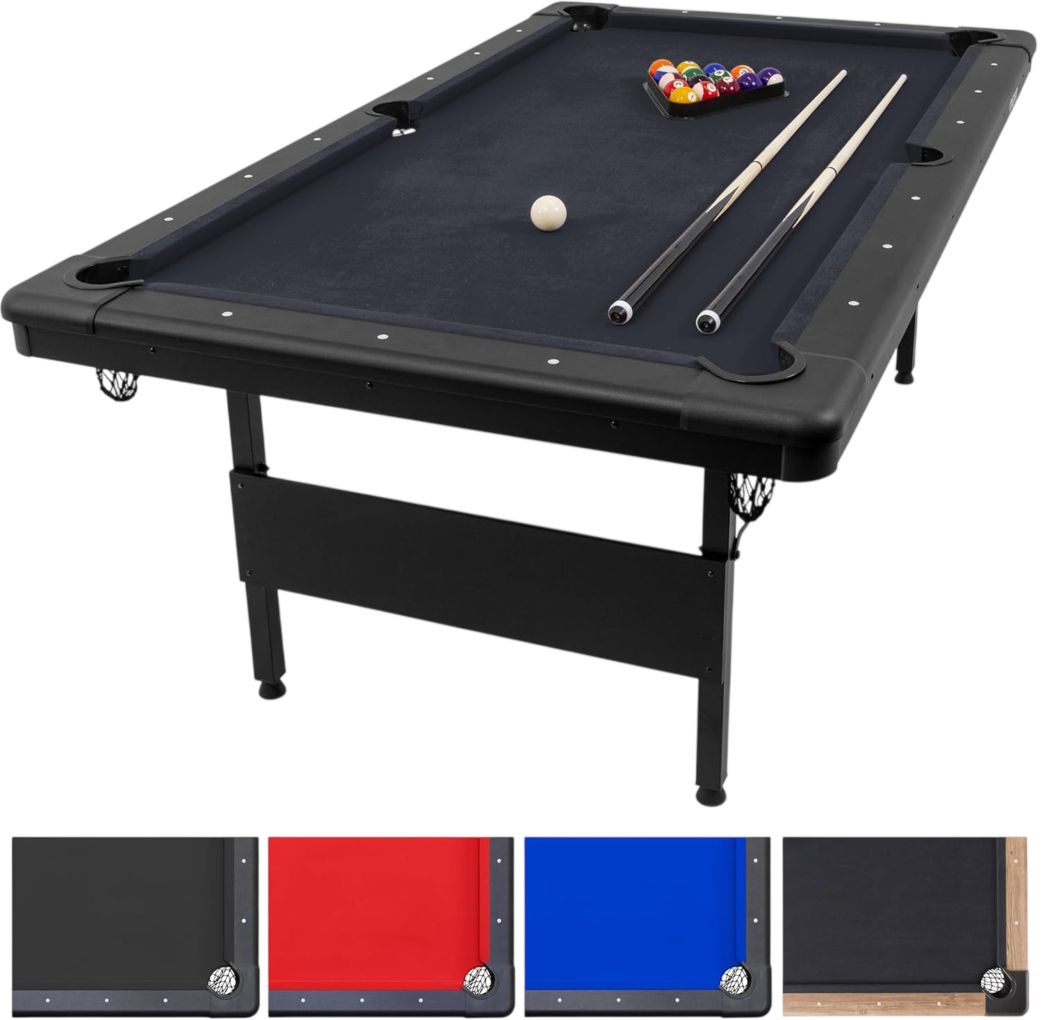 Gosports 7 ft Black Billiards Game Table