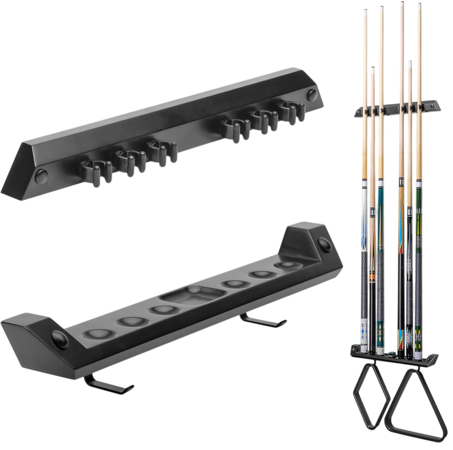 Wall Mounted Pool Cue Stick Holder